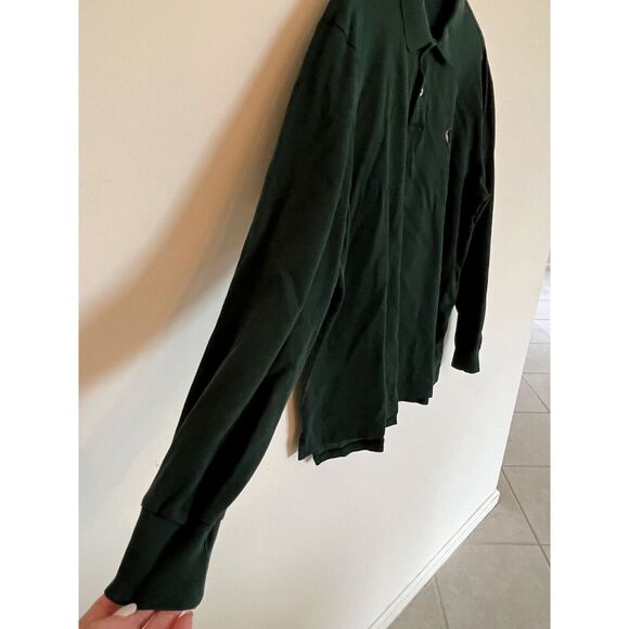 Polo by Ralph Lauren XL Men's Long Sleeve Hunter Green Polo Shirt - Picture 4 of 8